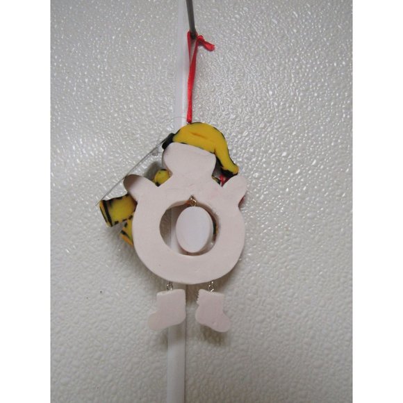 NHL Boston Bruins Clay Dough Snowman Christmas Ornament by Team Sports America - Picture 2 of 2